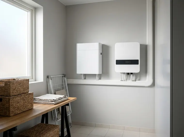 Batterilagring i samband med montaget